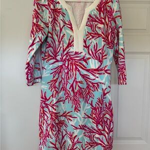 Lilly Pulitzer Vibrant Pink and Blue Mini Dress